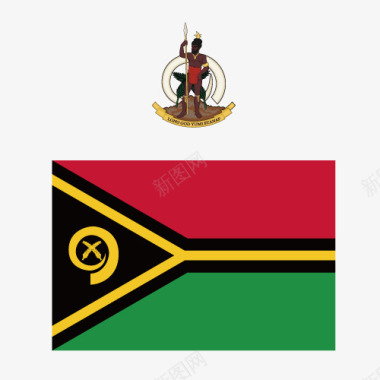 太平洋瓦努阿图国徽矢量图图标图标