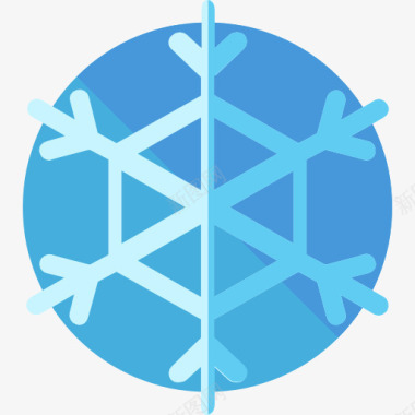 冬天的天气Snowflake图标图标