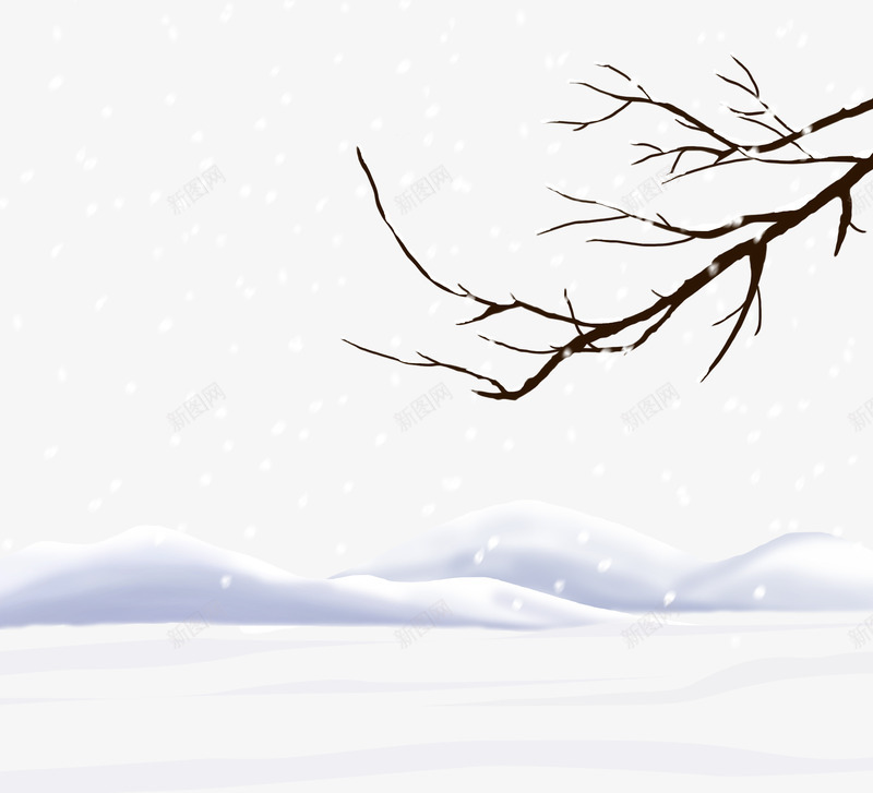 冬季远山和树枝psd免抠素材_88icon https://88icon.com 冬天 冬季 新图网 树枝 远山 雪树枝