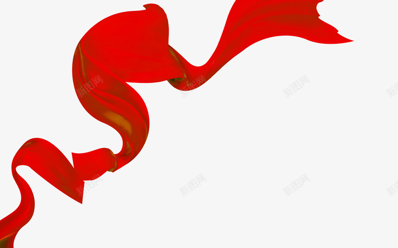 红色清新绸带装饰图案png免抠素材_88icon https://88icon.com 免抠PNG 新图网 清新 红色 绸带 装饰图案