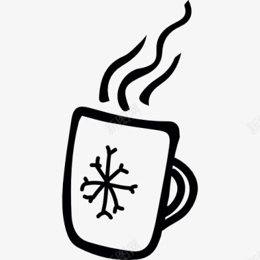 冬天咖啡热饮料图标图标
