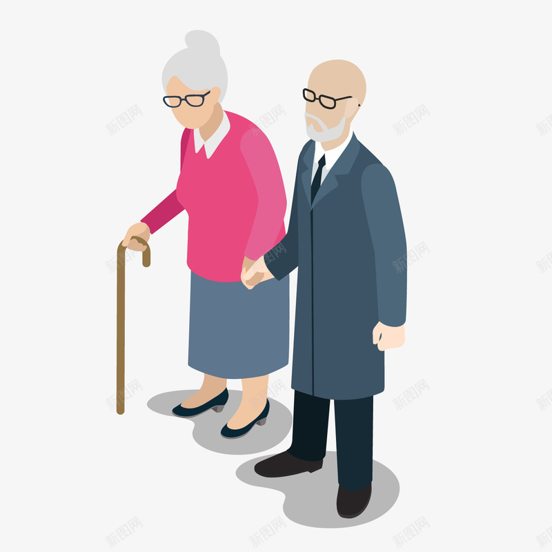 彩色扁平化养老元素矢量图ai免抠素材_88icon https://88icon.com 养老 创意 卡通 彩色 扁平化 拐杖 插画 服装 矢量图