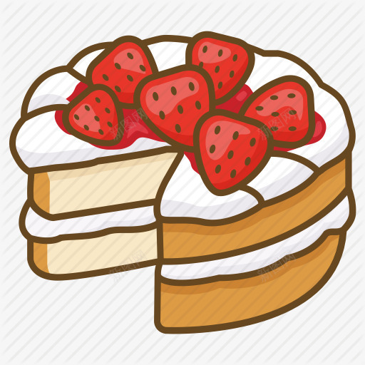 卡通草莓蛋糕png免抠素材_88icon https://88icon.com 卡通 甜品 草莓 蛋糕 食物