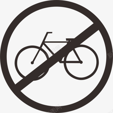 禁止骑行矢量图图标图标