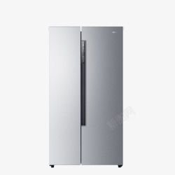 变频无霜冰箱银色双开门冰箱高清图片
