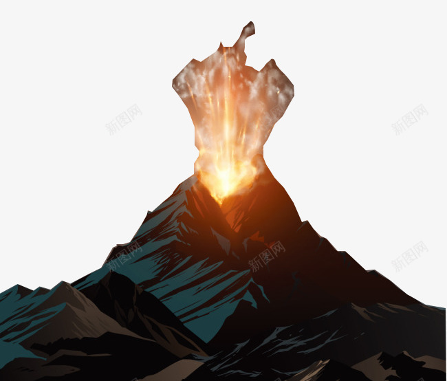 火山爆发png免抠素材_88icon https://88icon.com 元素 暗色 火山 爆发