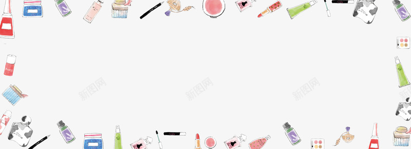 化妆品店招png免抠素材_88icon https://88icon.com 口红 工具 广告 美妆 美容