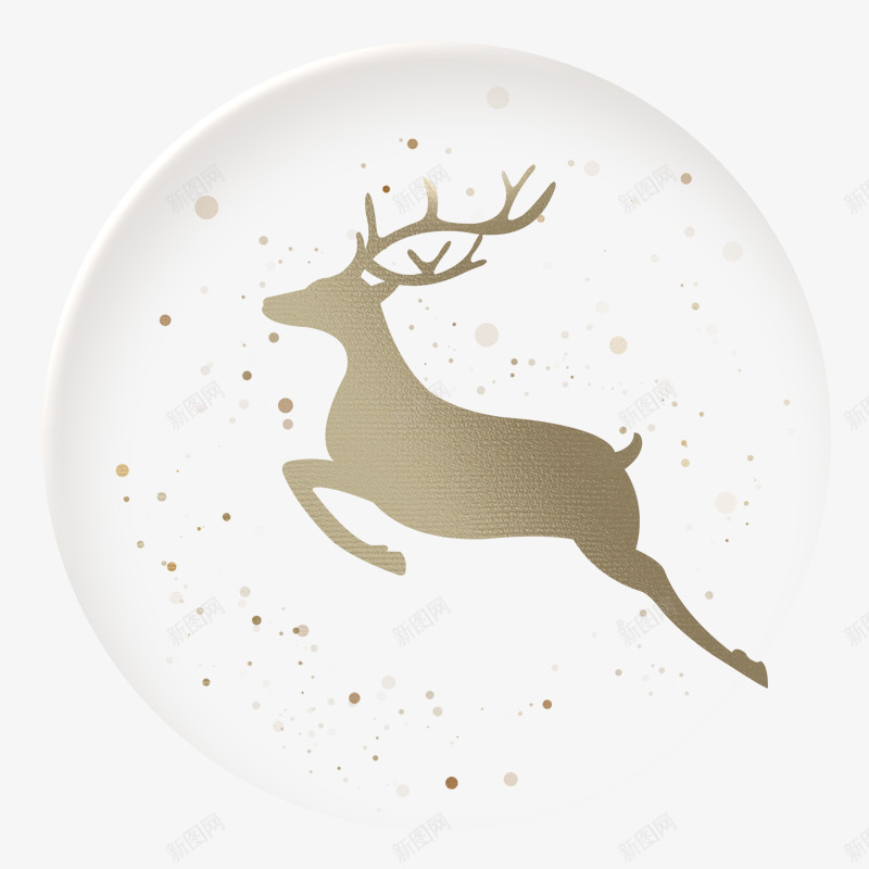 金色唯美圣诞麋鹿png免抠素材_88icon https://88icon.com 光感装饰 免抠图 圣诞节 小清新 设计图 金色麋鹿