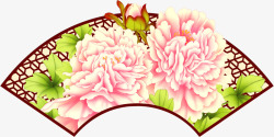 中国风粉色牡丹花素材