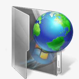 地球透明文件夹图标图标