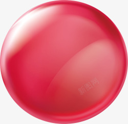 红色水晶粉红色圆形标题框高清图片