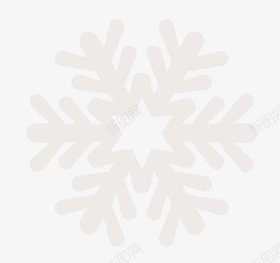 冬天松树雪花元素图标图标