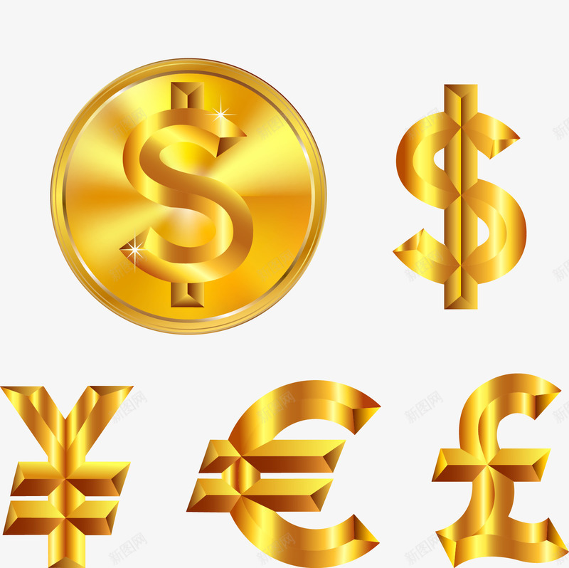 金色货币标志珐琅png免抠素材_88icon https://88icon.com 珐琅 货币标志 金色