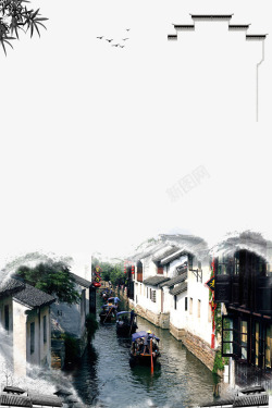 古街水墨岭南中国山水高清图片