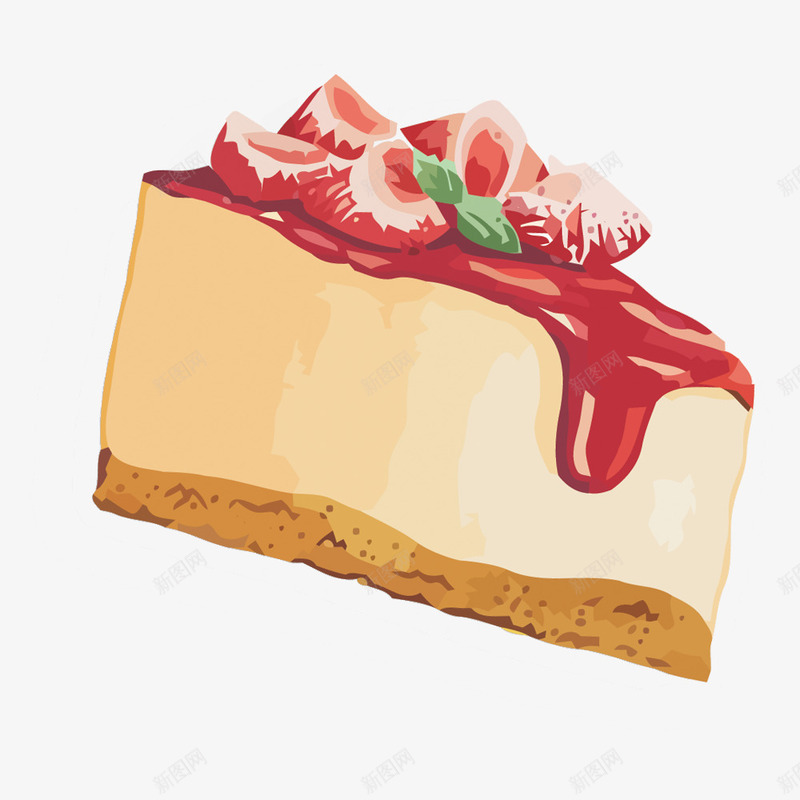 草莓慕斯蛋糕png免抠素材_88icon https://88icon.com 草莓 蛋糕素材
