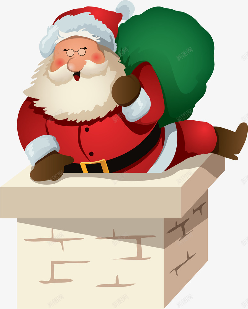 手绘圣诞老人矢量图ai免抠素材_88icon https://88icon.com 卡通 卡通形象 圣诞老人 圣诞节 手绘 矢量图 背包袱的圣诞老人 背着礼物的圣诞老人