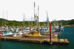 美国码头壮丽的美国俄勒冈渔港高清图片