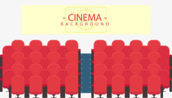 红色色调电影院舒适红色座椅高清图片