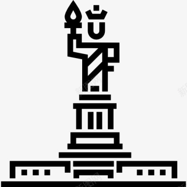 纽约自由女神像图标图标