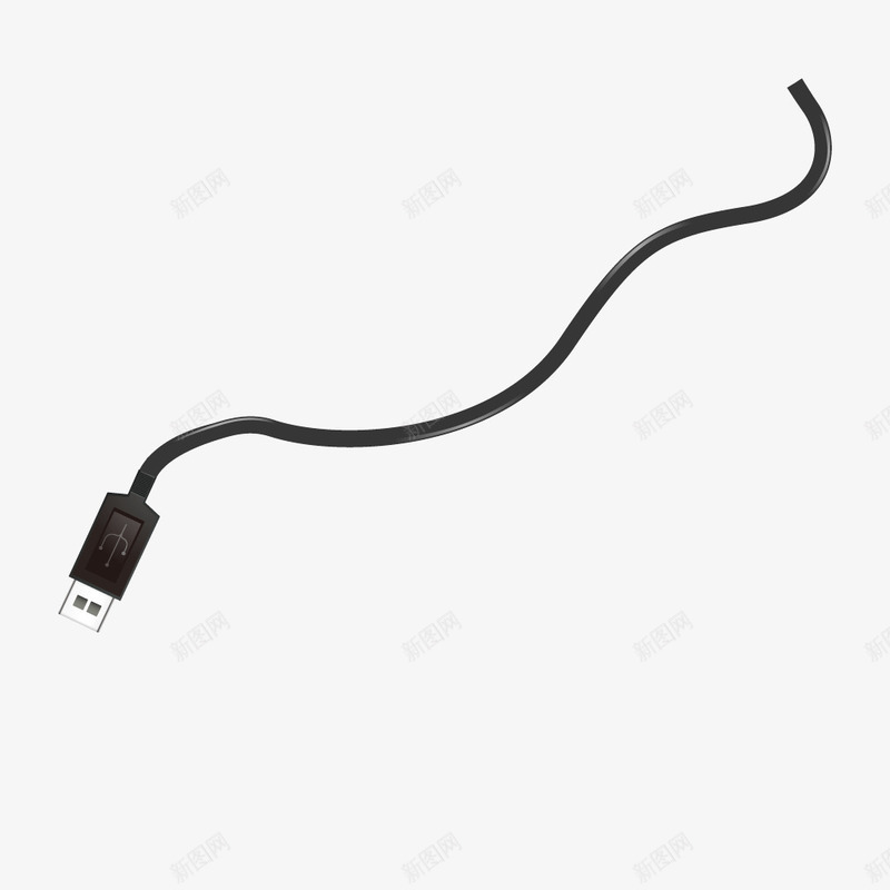 黑色电线手机数据线矢量图ai免抠素材_88icon https://88icon.com 手机 手机数据线 数据线 电线 黑色 矢量图