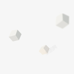 漂浮立方体白色简约科技感立方体高清图片