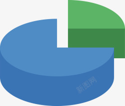 分裂立体饼图矢量图素材