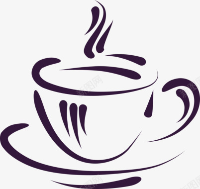 咖啡杯子简约图标元素图标