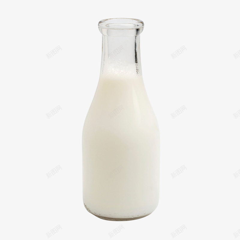 玻璃瓶装牛奶png免抠素材_88icon https://88icon.com 乳制品 乳品 无盖牛奶瓶 牛奶 牛奶乳品 玻璃瓶 白色 食物 饮料