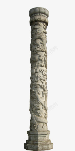 龙纹石柱装饰龙纹石柱高清图片