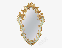 梳妆镜金色欧式古典镜子高清图片