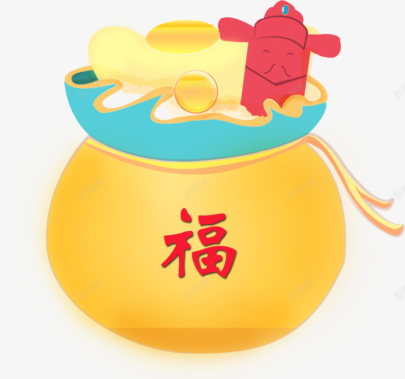 吉祥福袋png免抠素材_88icon https://88icon.com 吉祥 福袋