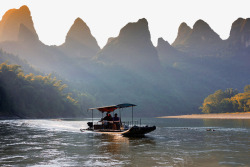 河流溪流唯美的桂林漓江高清图片