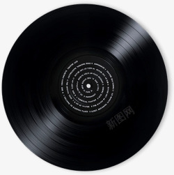 黑色光碟cd装饰素材