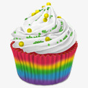 cup纸杯蛋糕彩虹纸杯蛋糕高清图片