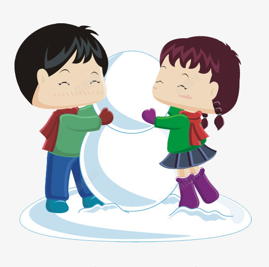 堆雪人的2个小孩png免抠素材_88icon https://88icon.com 严冬 严寒 冬天 冬天的人 冬季 冷 卡通人 堆雪人 寒冬 寒冬腊月 寒冷 雪地