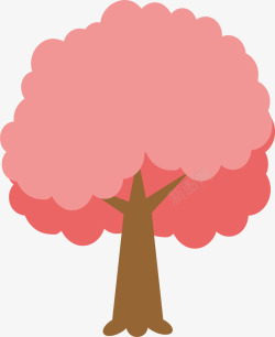 红色春季植树节树木素材