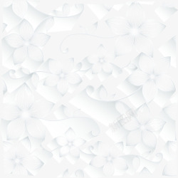 白色清新花朵背景素材