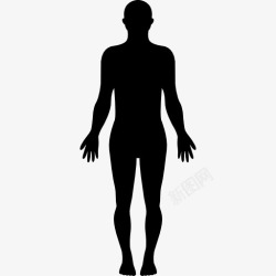 人的形状站在人体轮廓图标高清图片