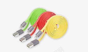 加长数据线多彩手机配件png免抠素材_88icon https://88icon.com 加长数据线 多彩 手机配件