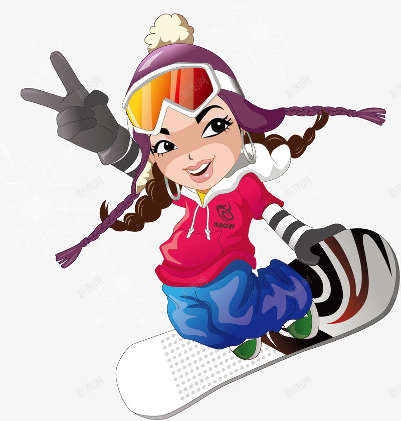 卡通手绘滑雪女孩png免抠素材_88icon https://88icon.com 下雪 健康 健身 冬天 冬季 卡通 可爱 女孩 户外 手绘 暖冬 滑雪 滑雪橇 运动 雪地