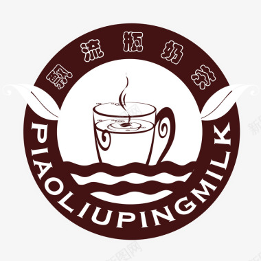 飘流奶茶logo图标图标
