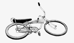自行车手绘素材