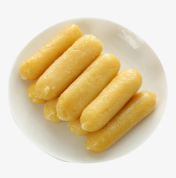 黄色年糕玉米口味年糕条高清图片