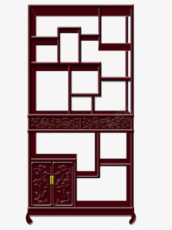 中国风室内中国风柜式古董架高清图片