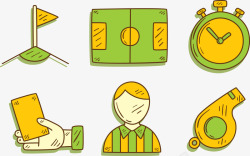 绿色秒表裁判信息合集高清图片