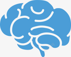 大脑思路蓝色的科技智能大脑矢量图高清图片