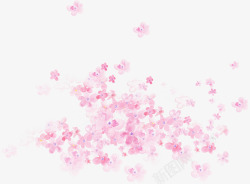 粉色淡雅唯美卡通花朵素材