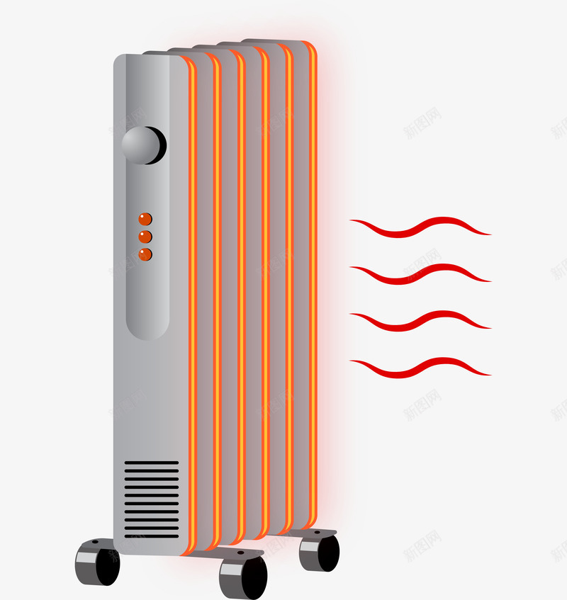 冬天取暖器png免抠素材_88icon https://88icon.com 冬天 卡通手绘 发热 取暖器 圆形 按钮 橙色