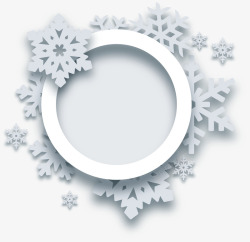 冬天的标志雪花圆圈标志高清图片