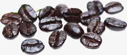 黑色散落的咖啡豆素材